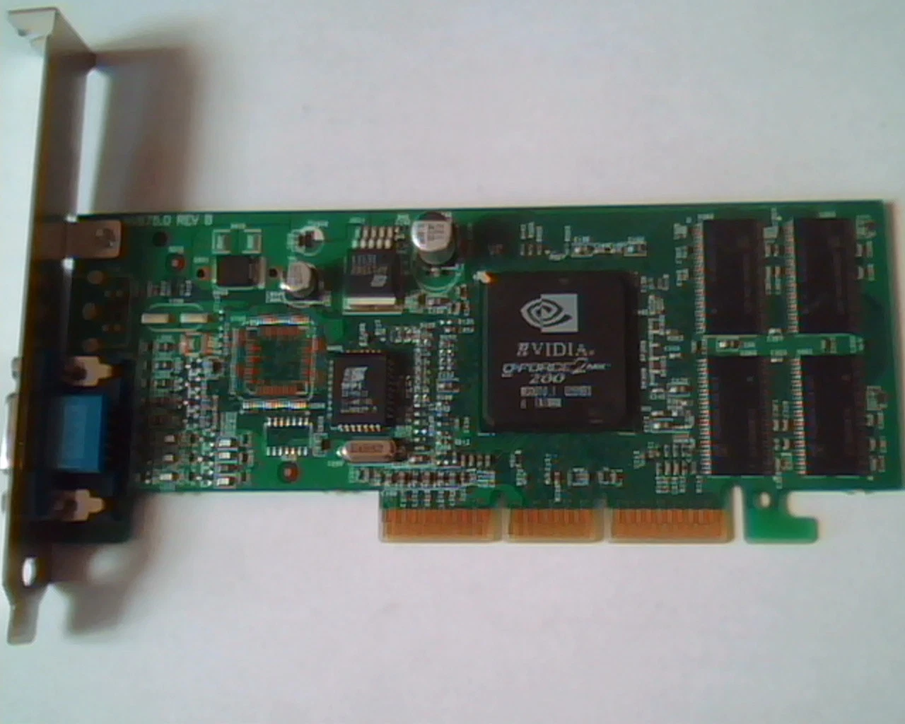 AGP card NVIDIA GeForce 2MX NV875.0 Rev B 200 P60 6002023 VGA