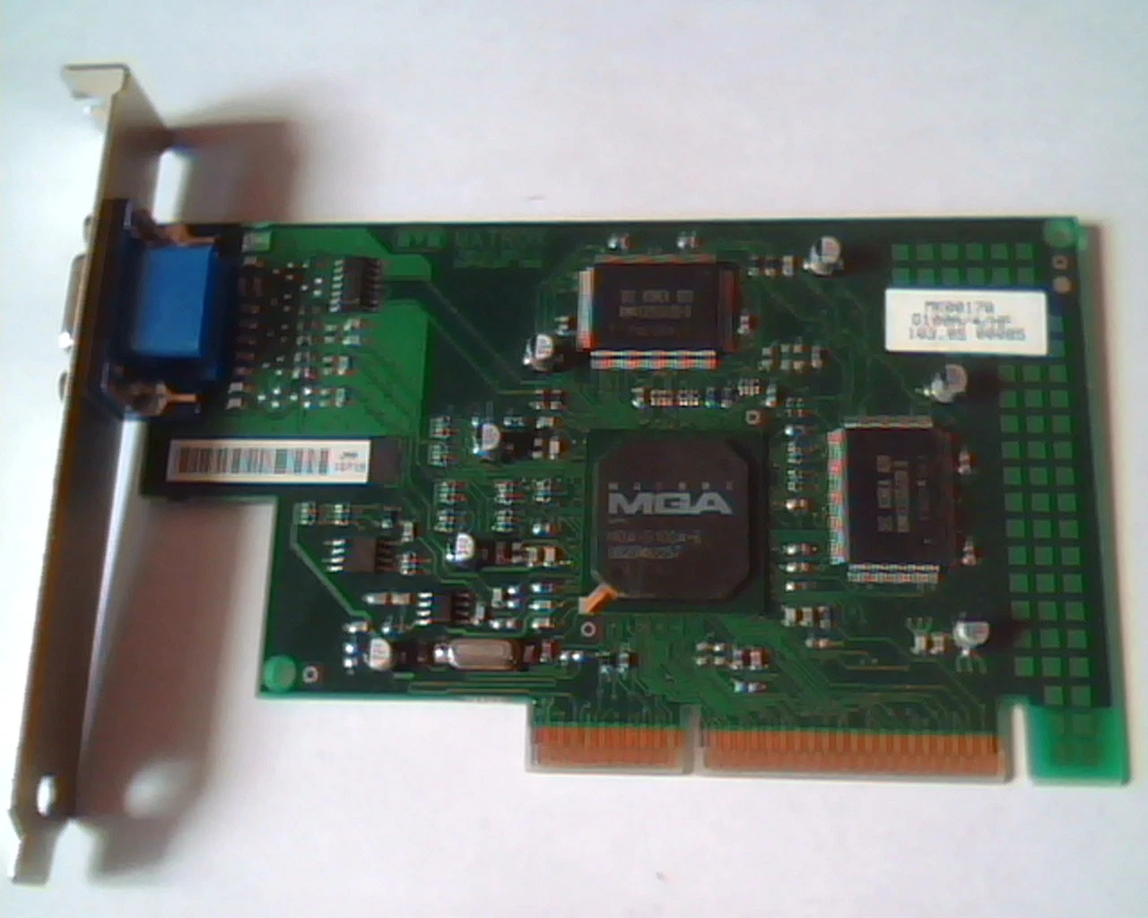 AGP card Matrox 790-01 Rev A MK00170 G100A/4/HP 103.05 MGI 5064-6048 VGA