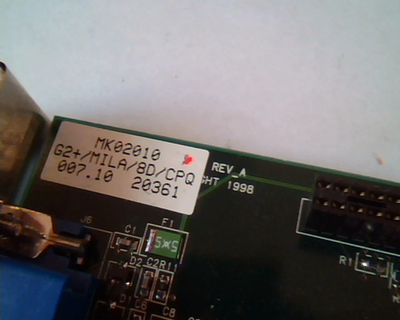 AGP card MK02010 G2+/MILA/CPQ 007.10 MGI 400778-002 402125-001 VGA - image 2