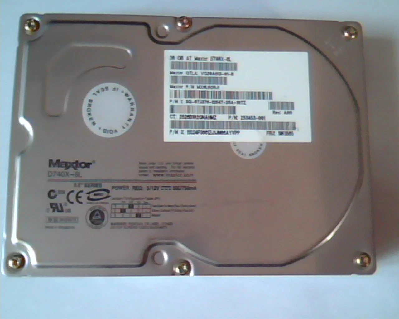 Hard Drive Disk IDE Maxtor D740X-6L 20GB MX6L020J1 A00 253453-001 19K1585 AT