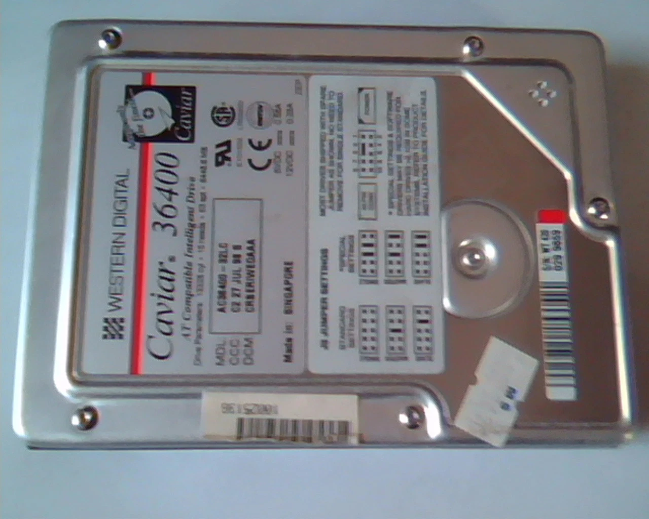 Hard Drive Disk IDE Western Digital Caviar 36400 AC36400-32LC CRBERIWEOAAA JUL