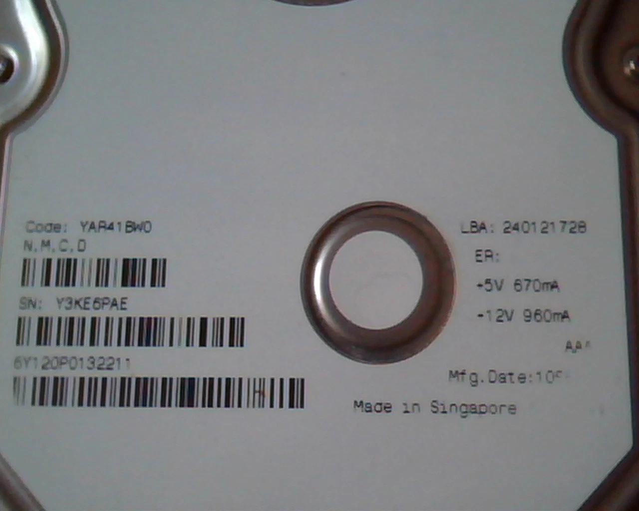 Hard Drive Disk IDE Maxtor DiamondMax Plus 9 120GB 240121728 YAR41BW0 N,M,C,D - image 3