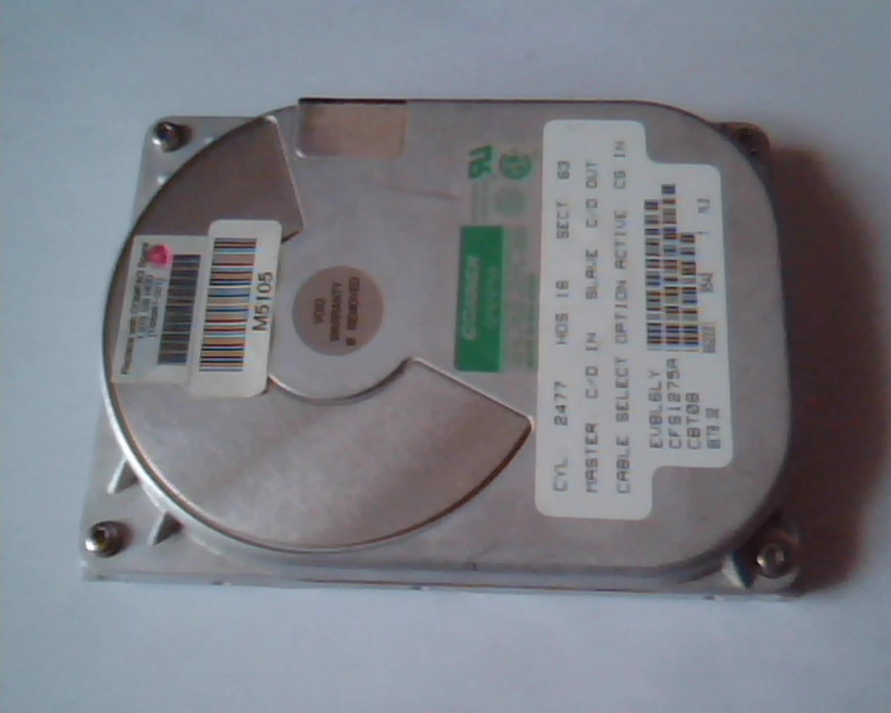 Hard Drive Disk IDE Conner CFS1275A BET8.32 37460-006 A EVBL6LY