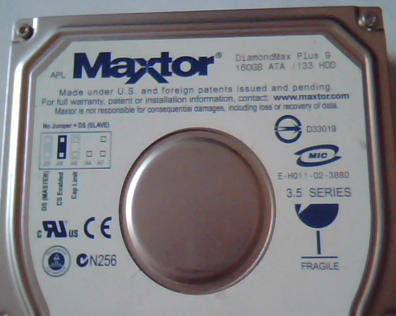 Hard Drive Disk IDE Maxtor DiamondMax Plus 9 160GB TAR41BW0 312581808 5187-2137 - image 2