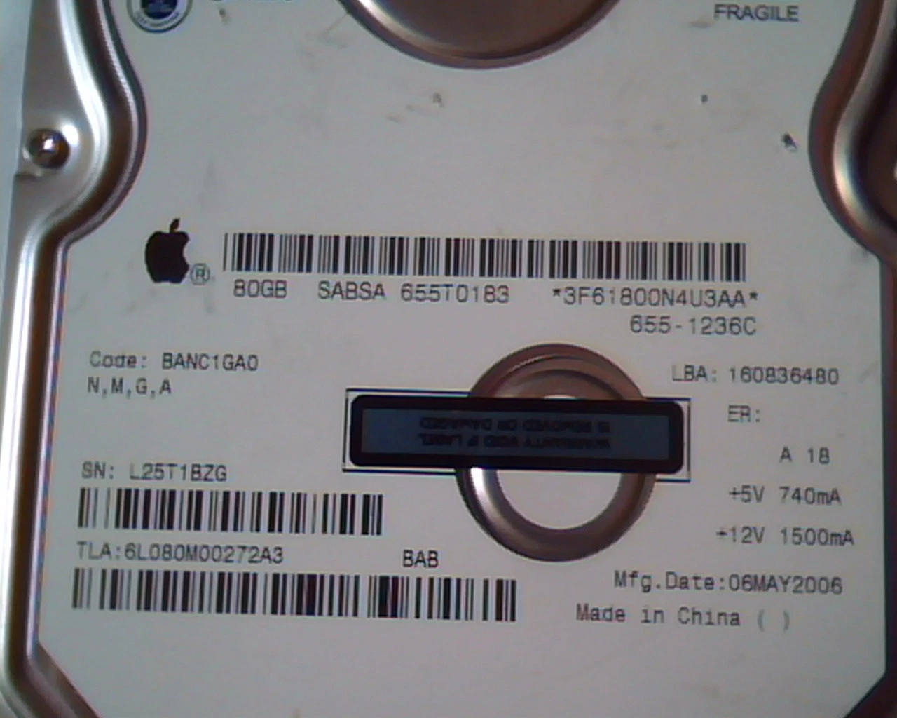Hard Drive Disk SATA Maxtor DiamondMax 10 6L080M0 80GB SATA150 655-1236C N,M,G,A - image 3