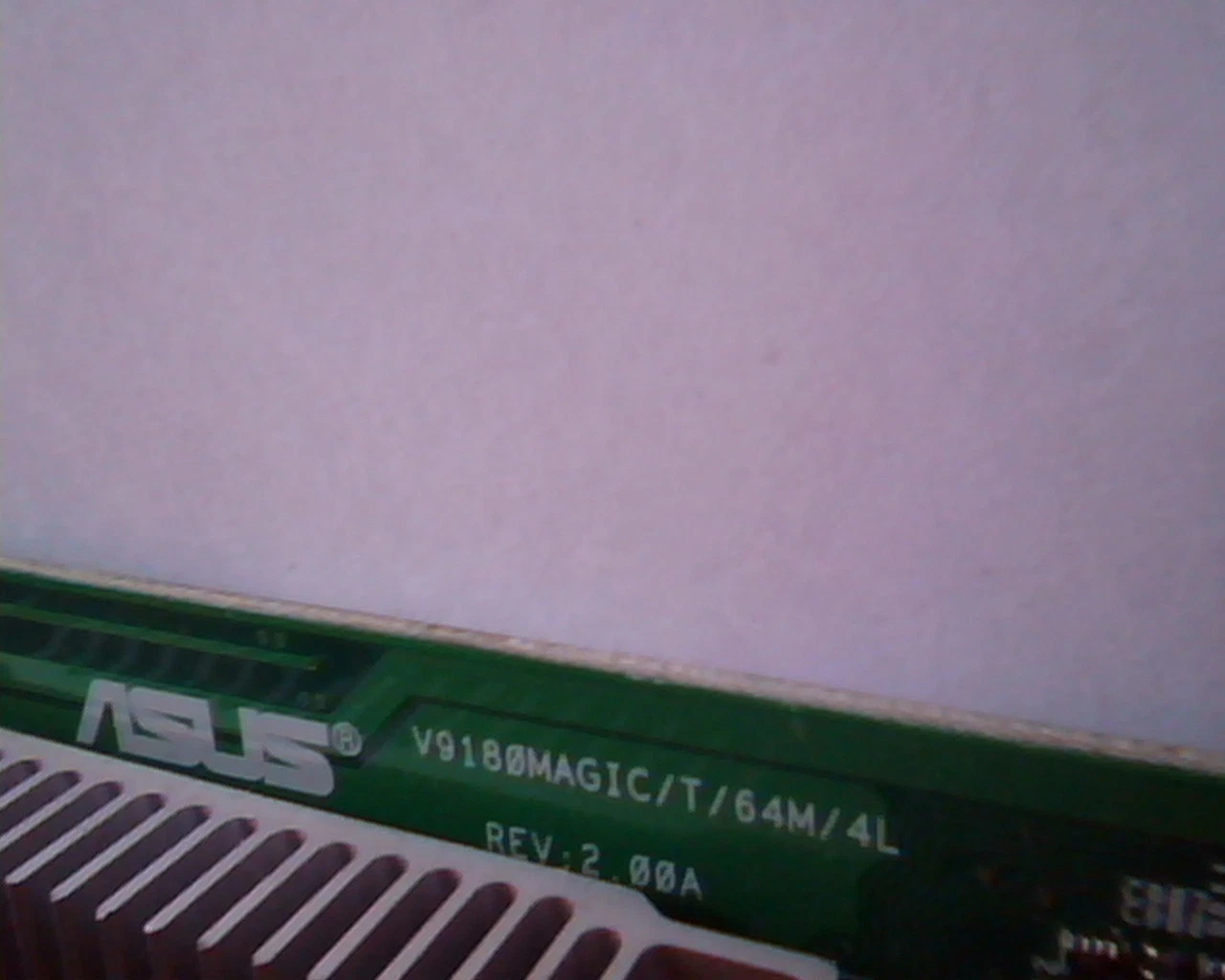 AGP card ASUS V9180Magic T 64M 4L A21-0564 C1V47F S-Vid VGA Comp V9180 - image 2