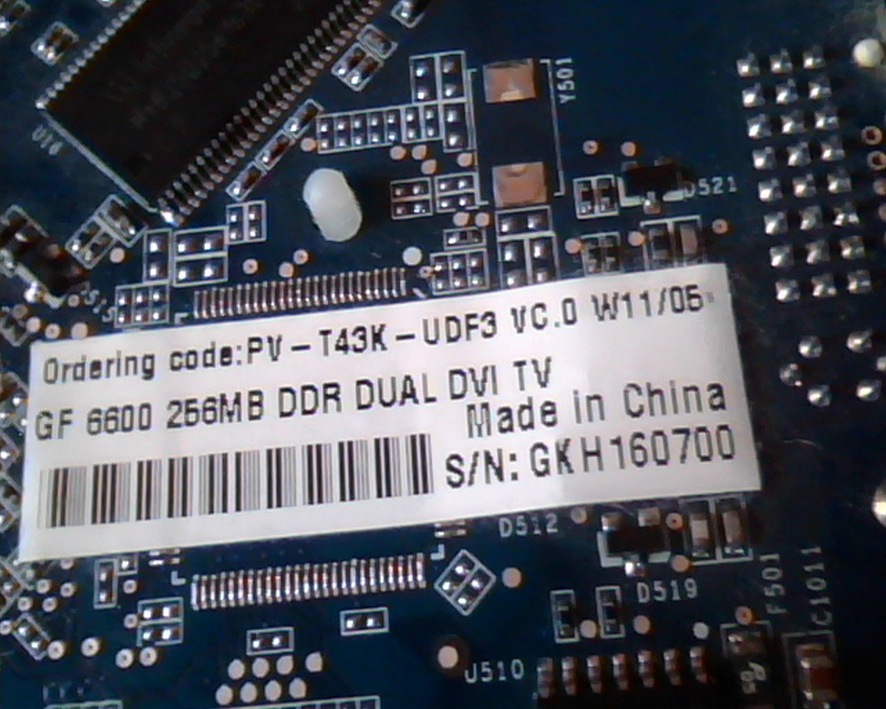 PCI-E express card GeForce GF 6600 256MBDDR Dual DVI PV-T43K-UDF3 VC.0 - image 3