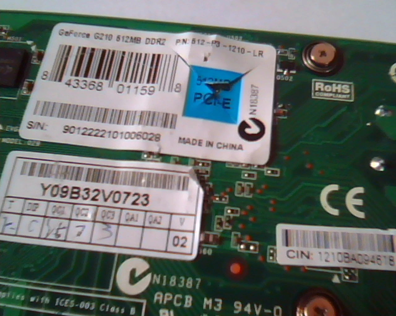 PCI-E express card N029 Rev 1.1 GeForce G210 512MB DDR2 512-P3-1210-LR 512MB - image 4