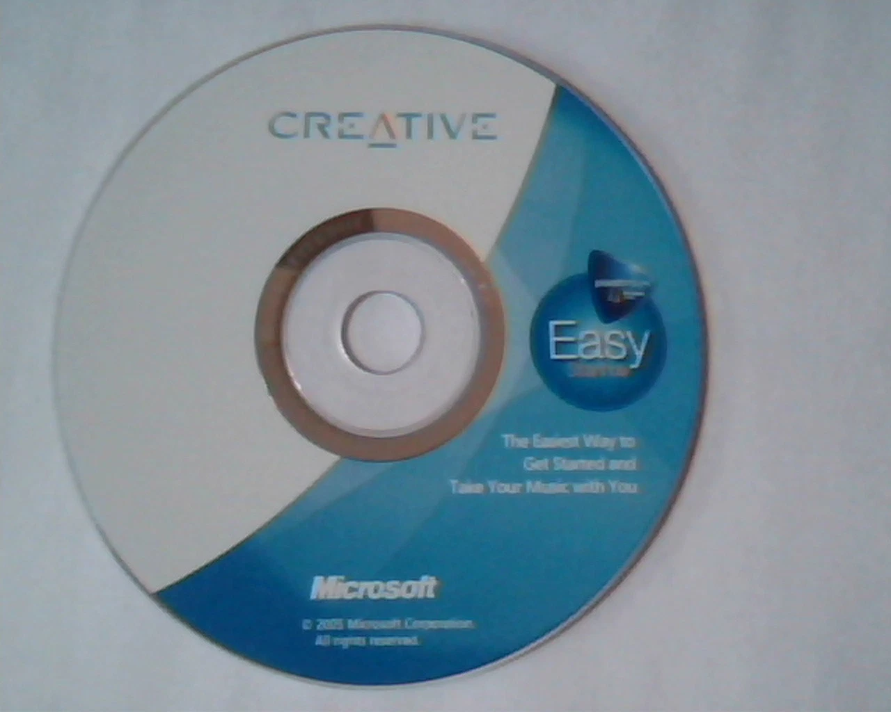 CD Creative Easy Start CD Music Playsforsure Microsoft