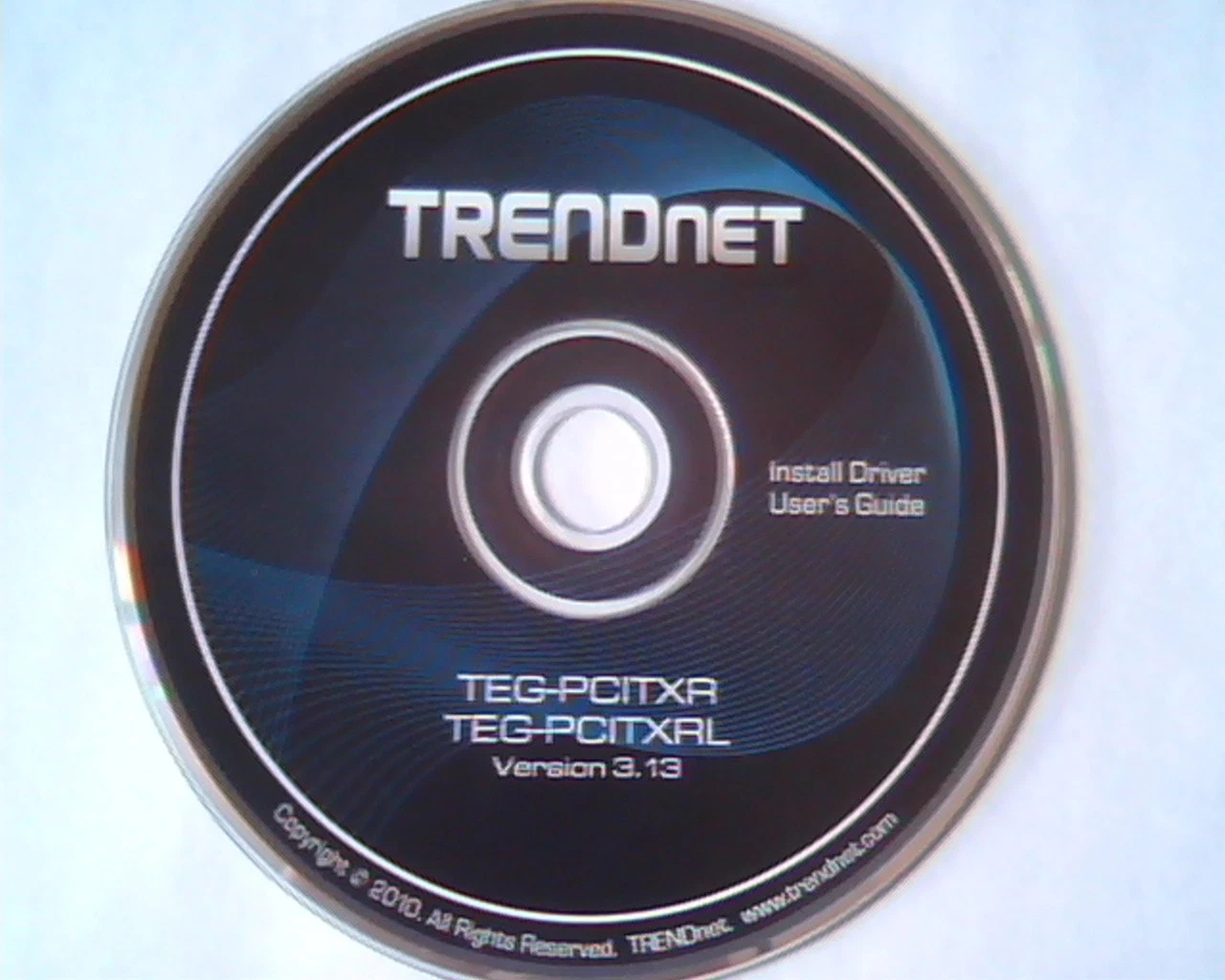 CD TRENDnet Install Driver User`s Guide TEG-PCITXR TEG-PCITXRL Version 3.13