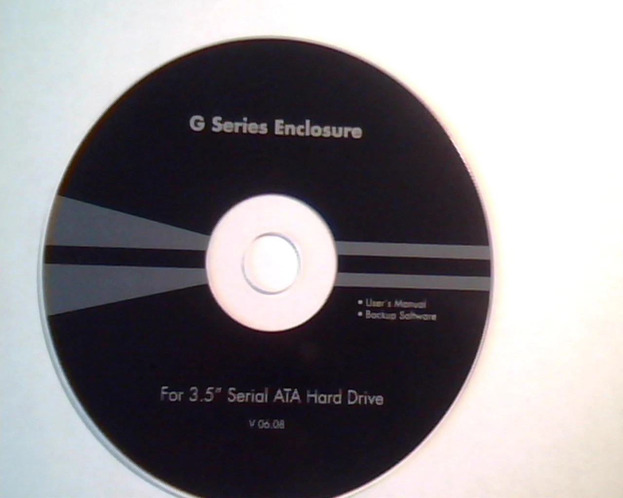 CD G Series Enclosure User Manual Backup 3.5" Serial ATA Hard Drive V06.08
