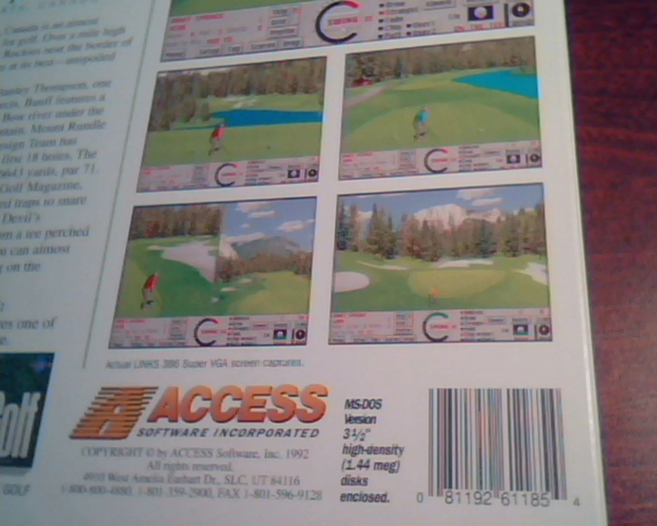 Banff Springs Canada - Links Championship Course Super VGA Golf game program - image 4
