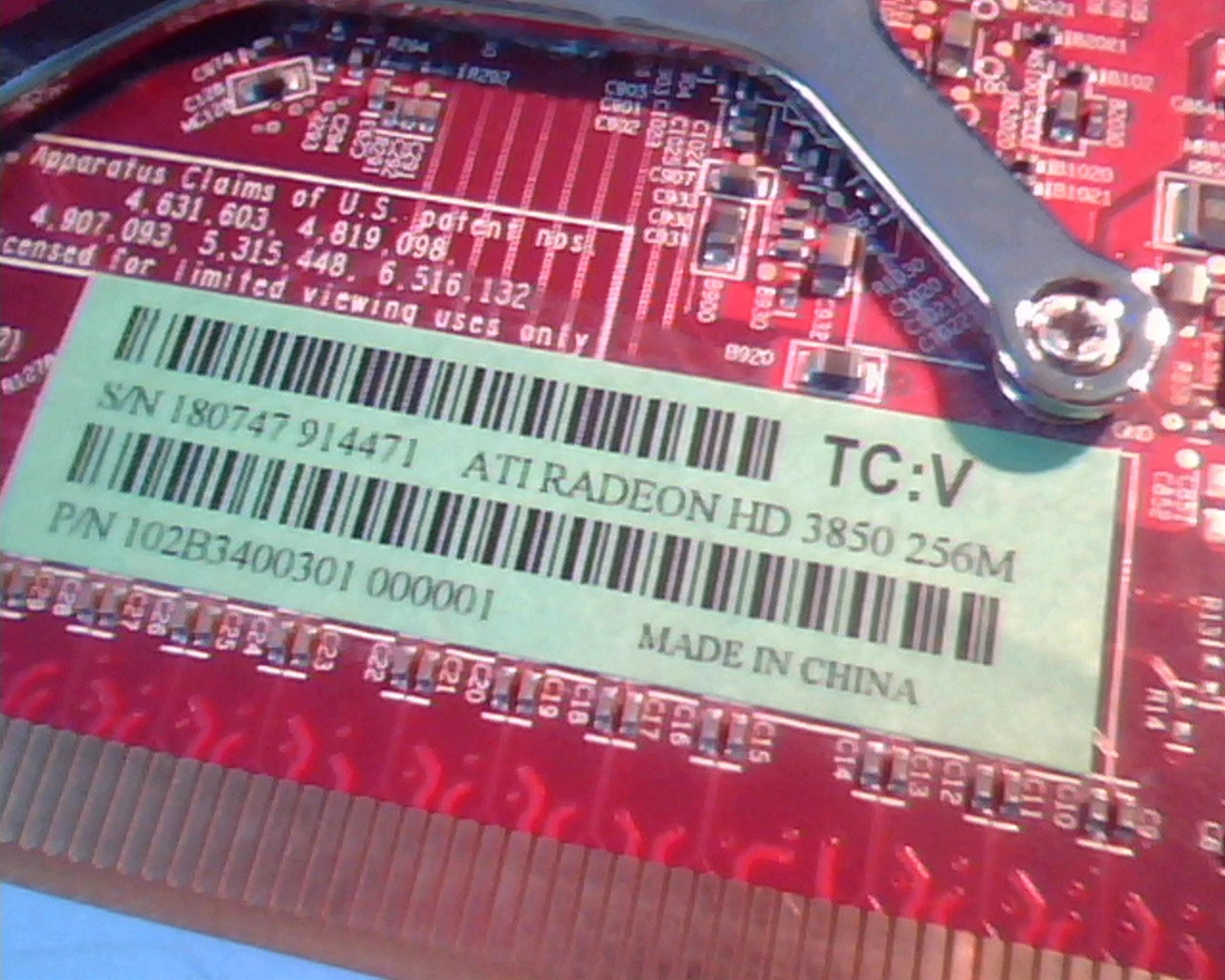 PCI-E express card ATI Radeon HD 3850 256M 109-B34031-00 DVI TV AX3850 - image 4