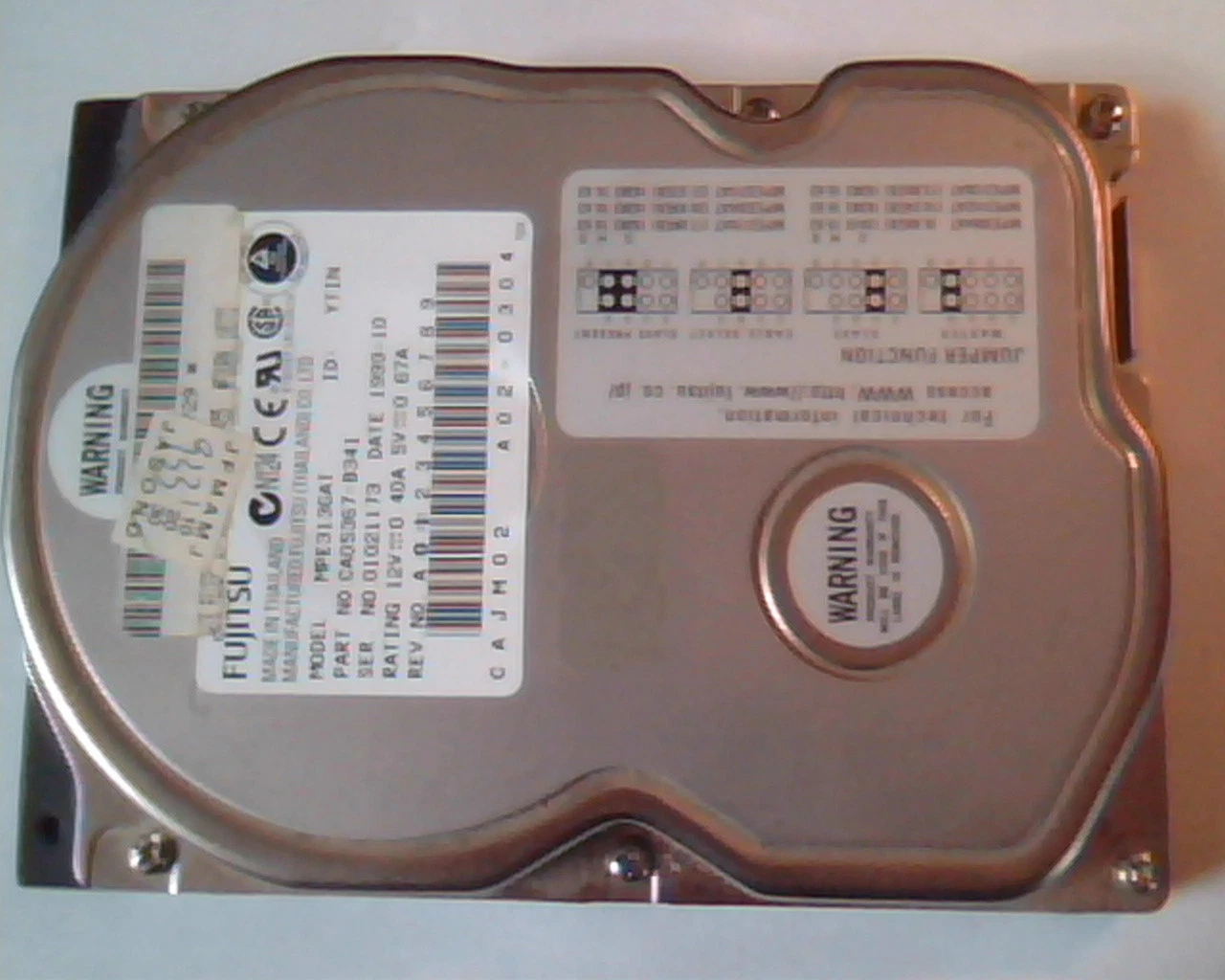 Hard Drive Disk IDE Fujitsu MPE3136AT CA05367-B341 A02-0304 YTIN