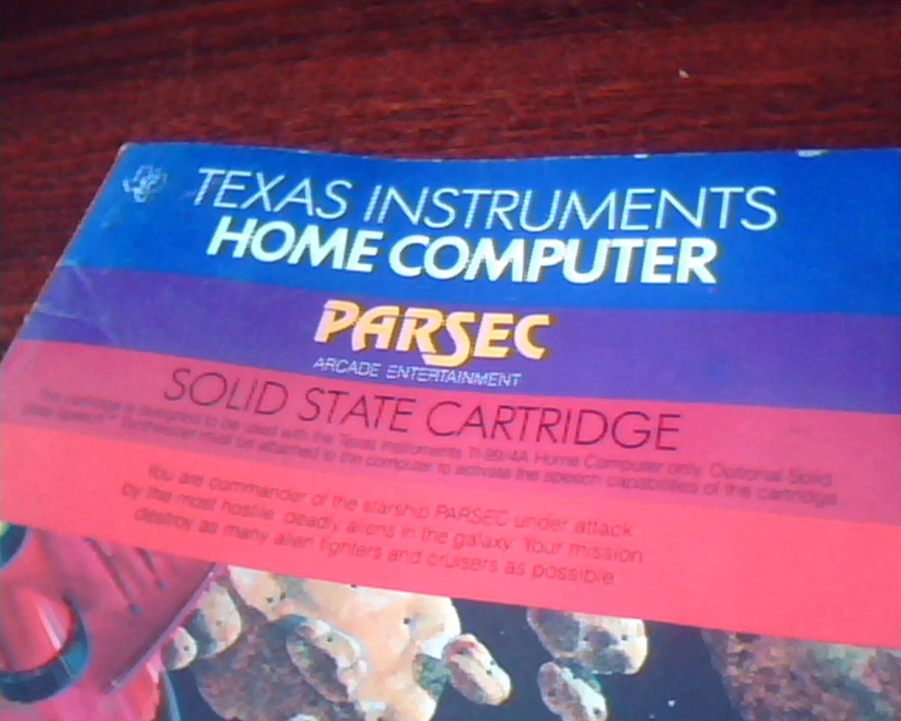 Texas Instruments Home Computer MANUAL Parsec Arcade Entertainment - image 2