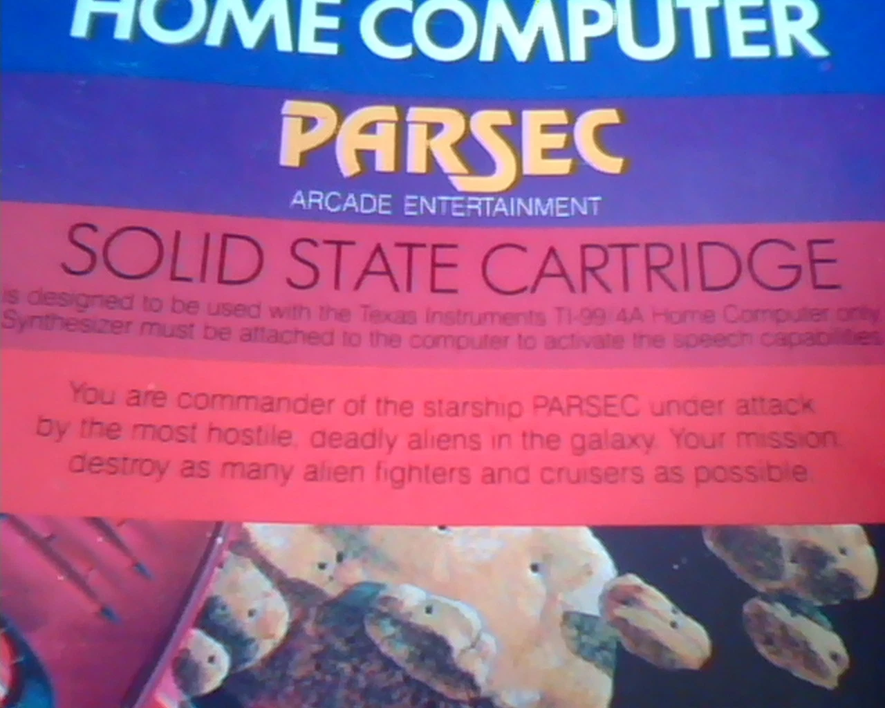 Texas Instruments Home Computer MANUAL Parsec Arcade Entertainment - image 3