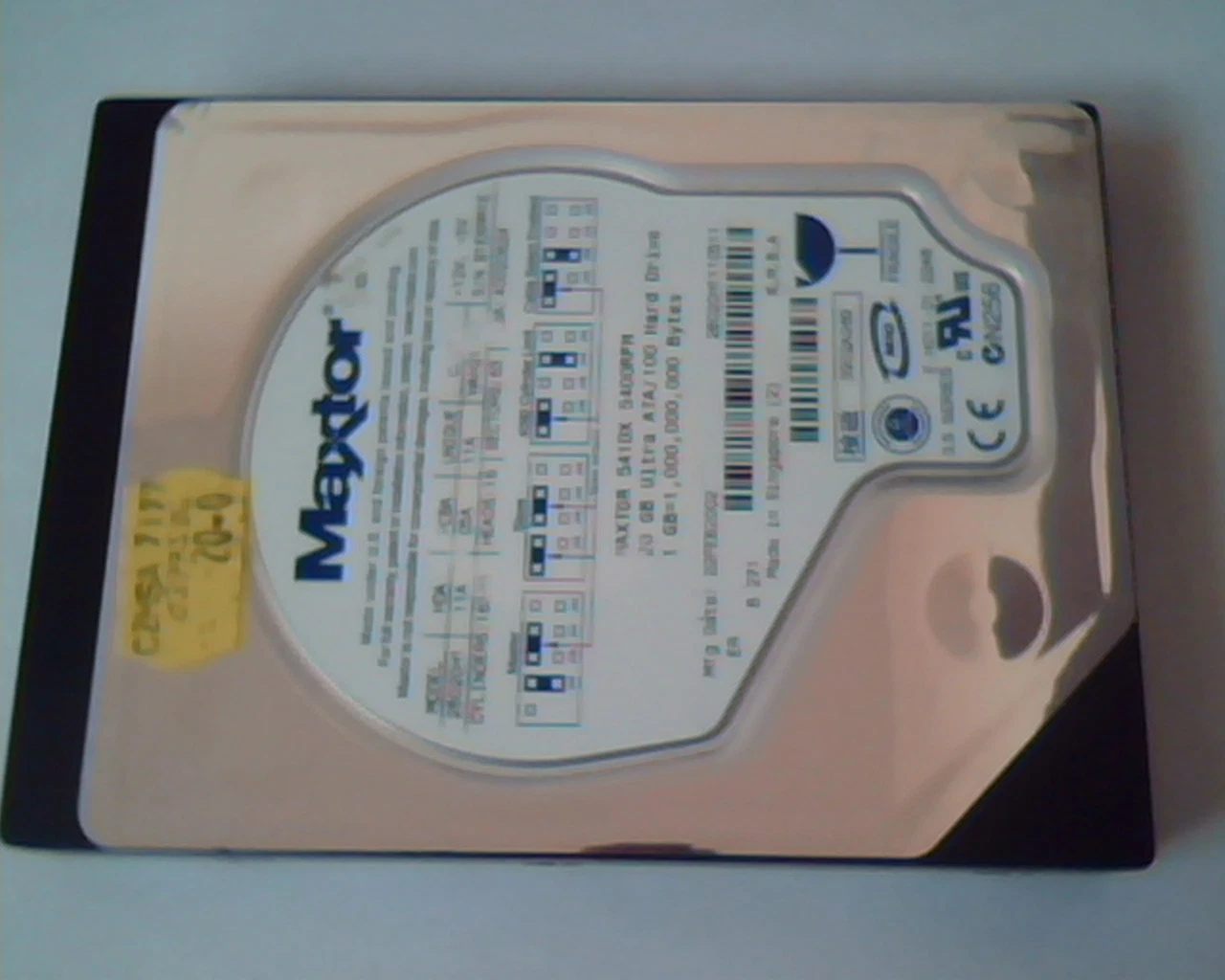 Hard Drive Disk IDE Maxtor 2B020H1 11A 05A 20GB ATA 541DX 40020624