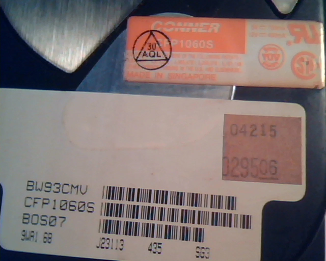 Hard Disk Drive SCSI Conner CFP1060S 1GB 50-pin BOS07 SG3 D94-165 - image 2