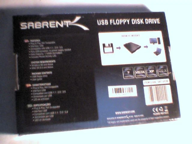 NEW USB 1.1/2.0/3.0 Floppy Disk Drive Sabrent SBT-UFDB Win7 Mac OSX XP Vista 98 - image 4