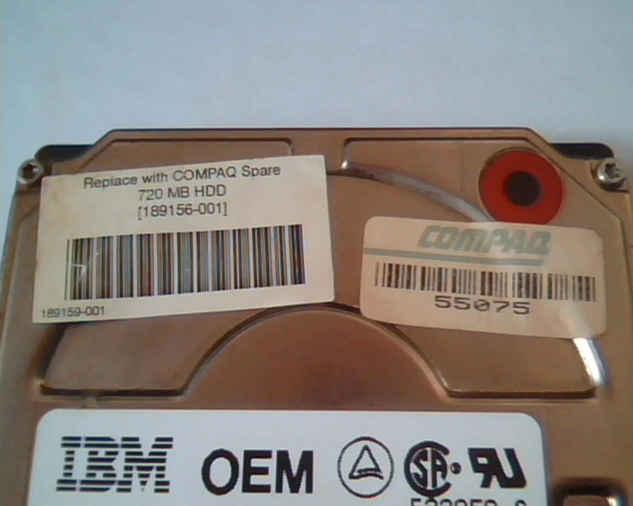 2.5 Hard Disk Drive IBM DBOA-2720 720MB 29H9529 E15614 189163-001 - image 3