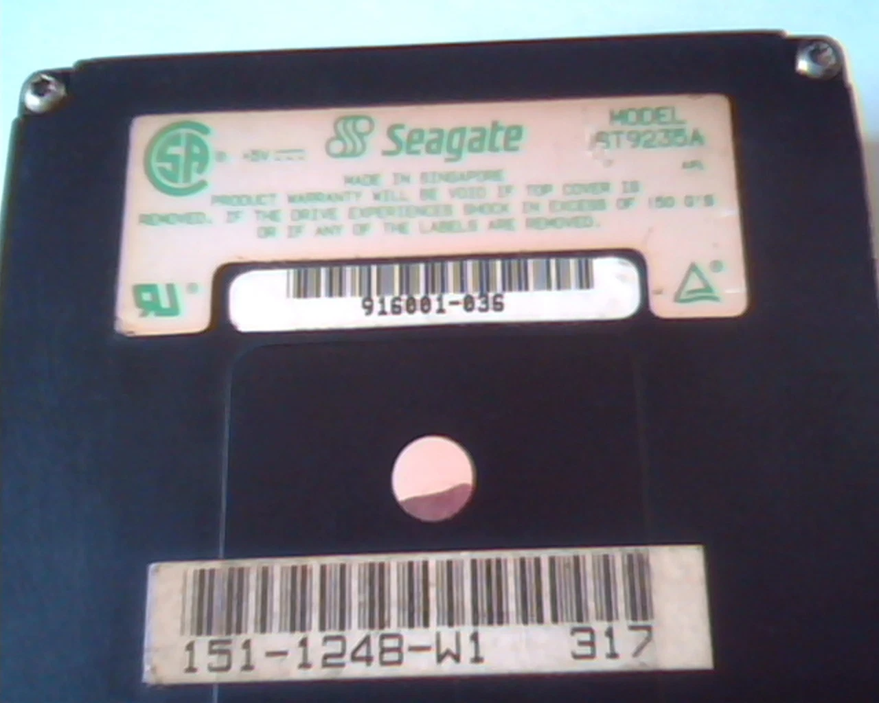 2.5 Hard Disk Drive Seagate ST9235A 151-1248-W1 210MB CSL-01 - image 2