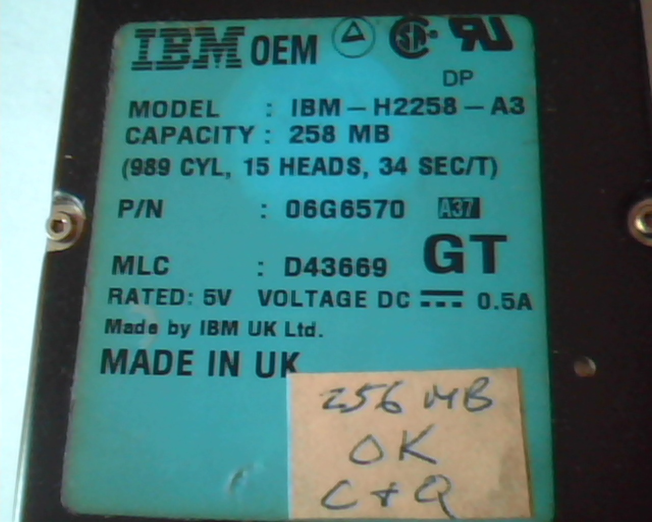 2.5 Hard Disk Drive IBM IBM-H2258-A3 258MB 06G6570 D43669 GT - image 2