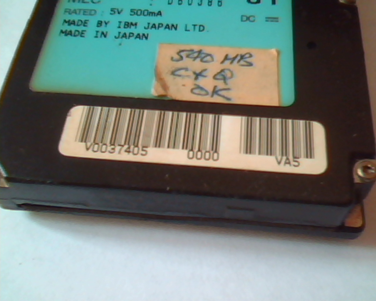 2.5 Hard Disk Drive IBM DHAA-2540 540MB 84G3011 D60386 JT OEM - image 3