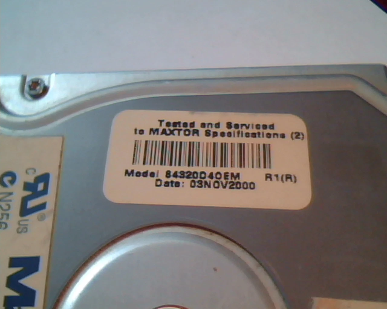 Hard Disk Drive IDE Maxtor 84320D4 04B 02D 11A NAVX171F 84320D4QEM - image 3