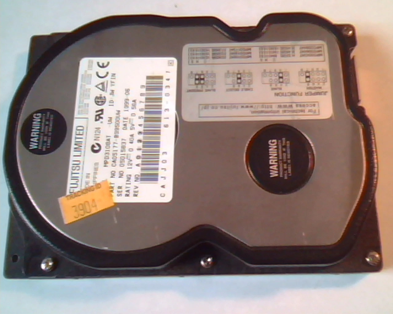 Hard Disk Drive IDE Fujitsu MPD3108AT JW YFIN CA05177-B99500VW 613-0347 1999-06