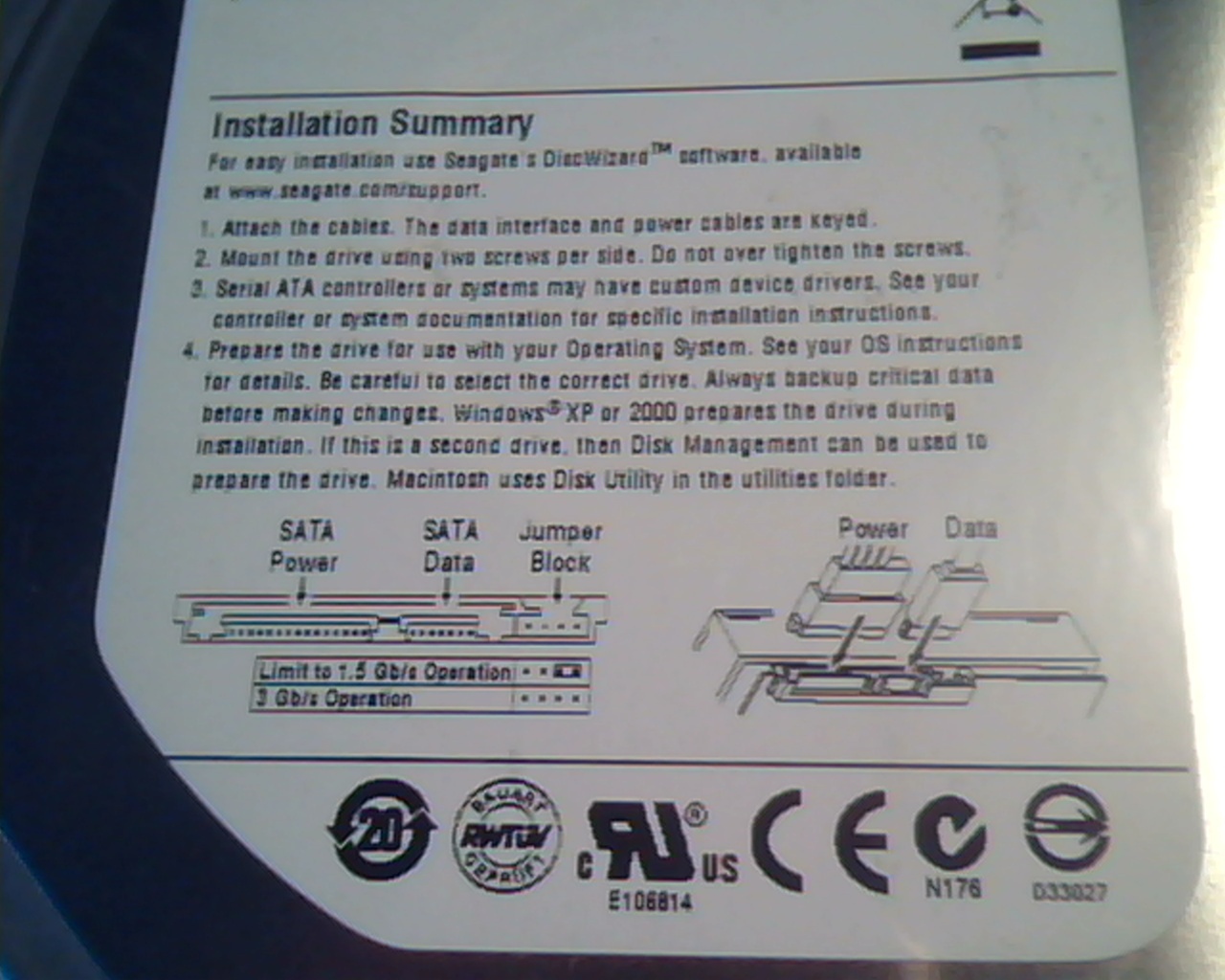 Hard Drive Disk SATA Seagate Barracuda 7200.10 80GB ST380815AS 9CY131-305 WU - image 3