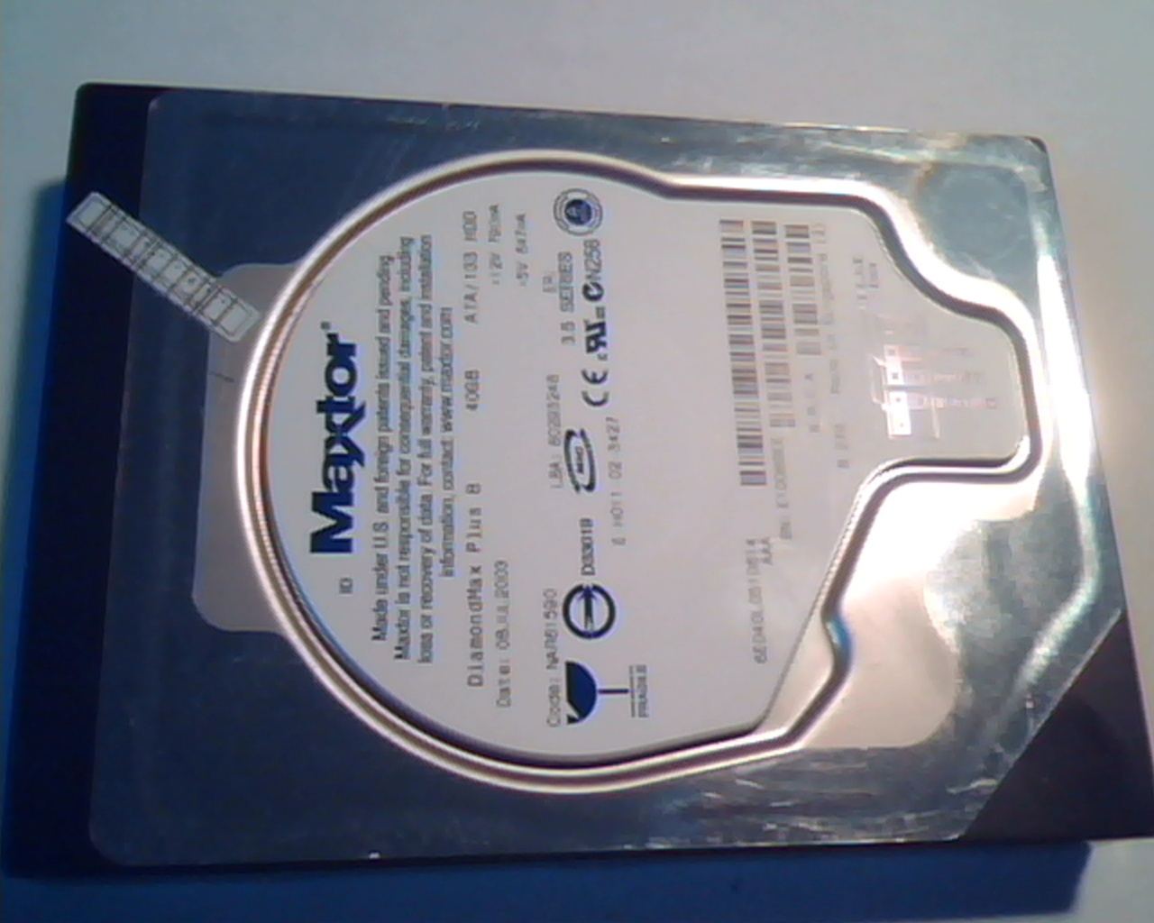 Hard Disk Drive IDE Maxtor DiamondMax Plus 8 40GB NAR61590 80293248 08JUL2003