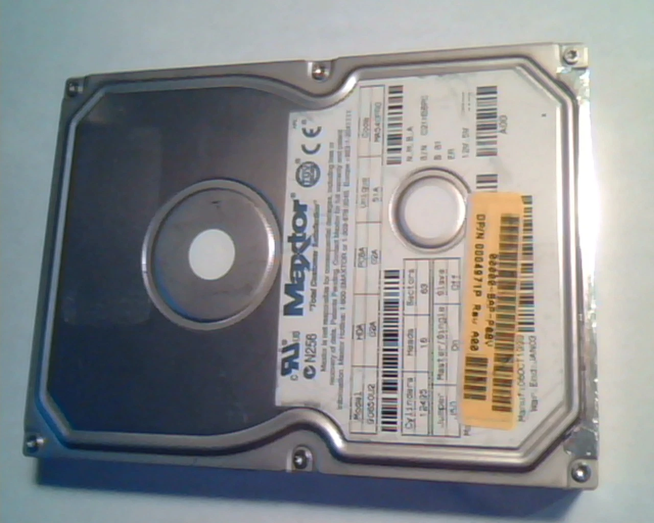 Hard Disk Drive IDE Maxtor 90650U2 02A 51A MA540PR0 0004971P 06OCT1999