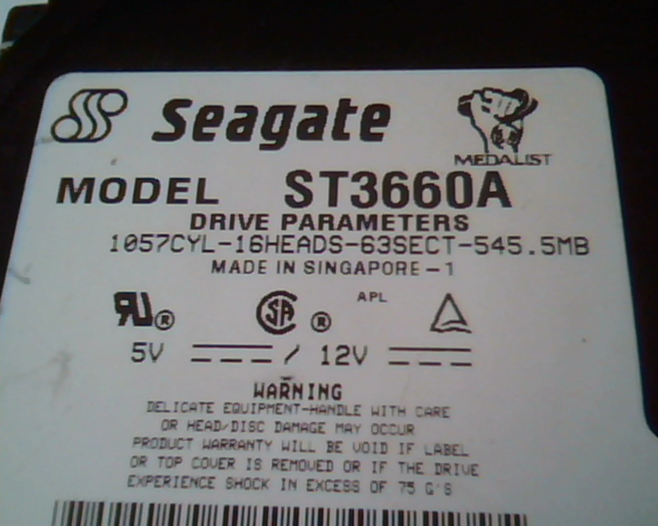 Hard Disk Drive IDE Seagate Medalist ST3660A 958002-401 01-1.01-A1 - image 2