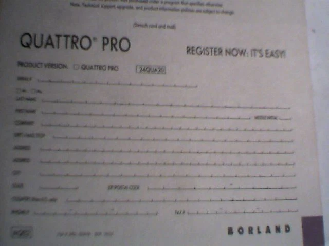 ORIGINAL VERSION 1 - Borland Quattro Pro 1989 for IBM PC/XT/DOS vintage software - image 12