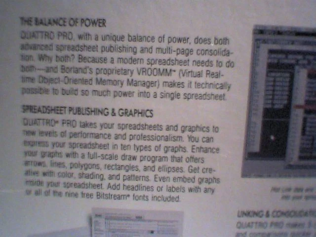 ORIGINAL VERSION 1 - Borland Quattro Pro 1989 for IBM PC/XT/DOS vintage software - image 4