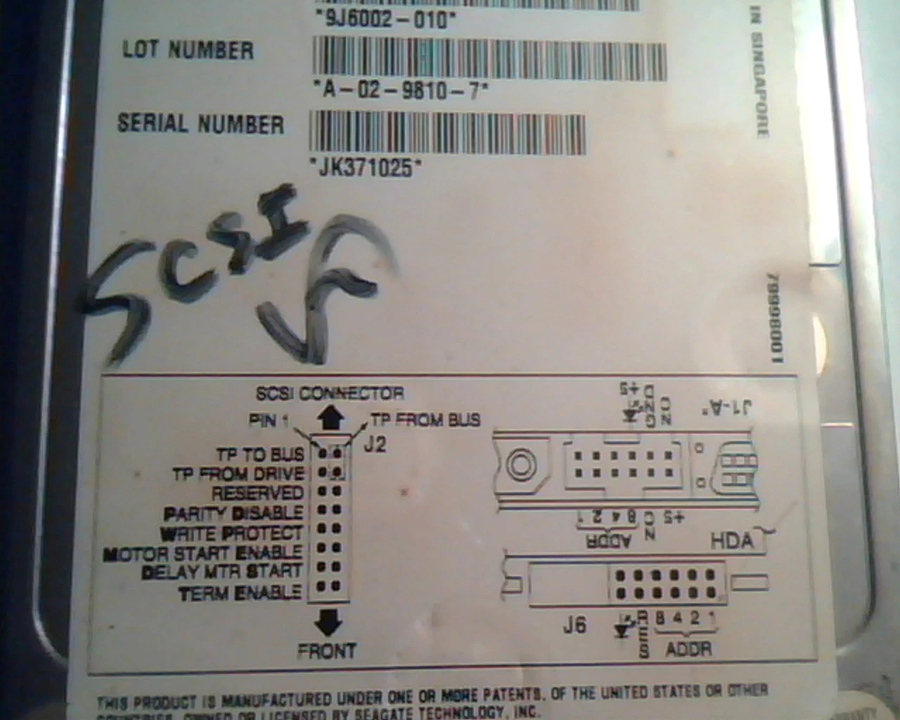 Hard Disk Drive SCSI Seagate Barracuda ST34572W 9J6002-010 A-02-9810-7 0784 - image 3