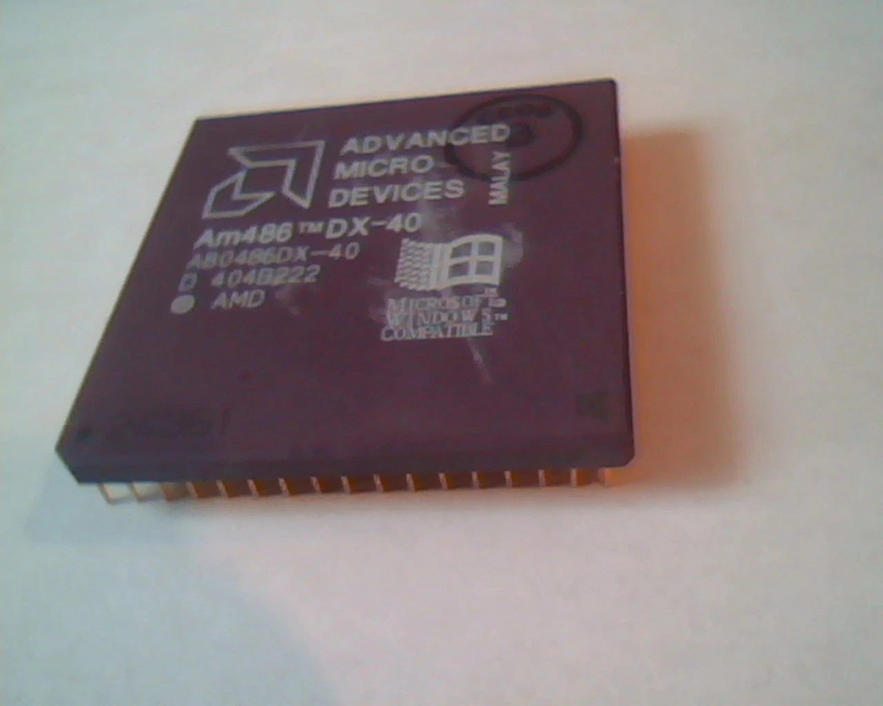 Rare Rare CPU computer chip - Am486 DX-40 A80486DX-40 404B222 Advanced Micro Dev - image 2