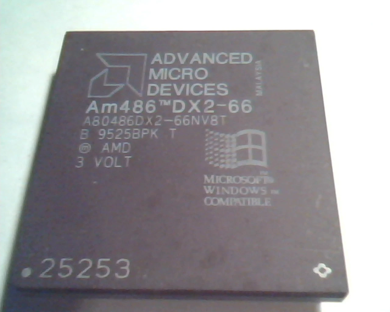 Rare CPU computer chip - Am486 DX2-66 A80486DX2-66NV8T B 9525BPK T 25253