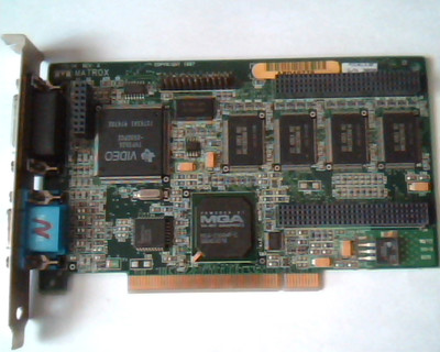 PCI Video card Matrox 708-04 Rev A MGA MGI MIL2P/4BC/20 DVI VGA 64-bit