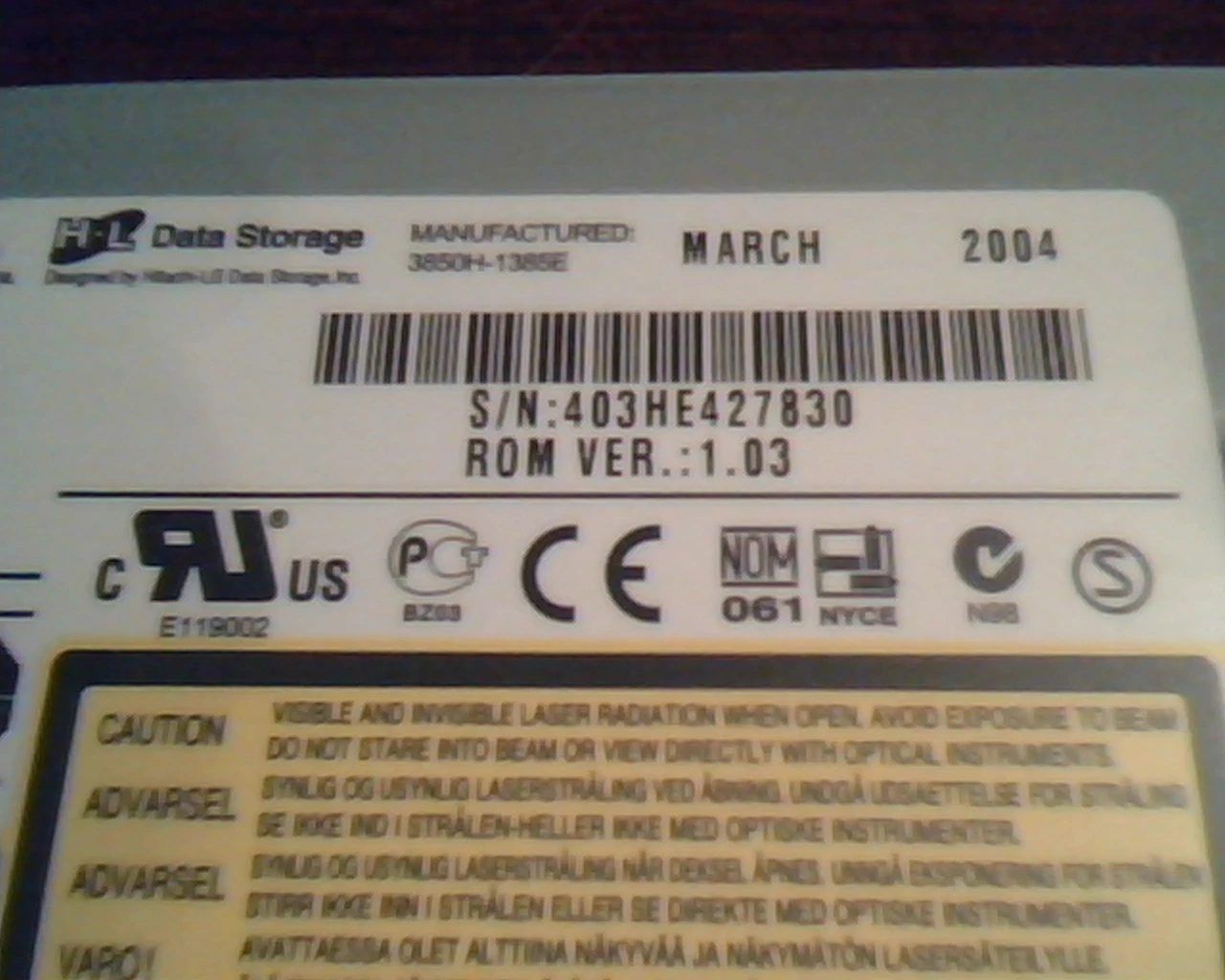 LG CD-R/RW Drive GCE-8525B 1.03 March 2004 CD Drive 52X32X52X - image 3