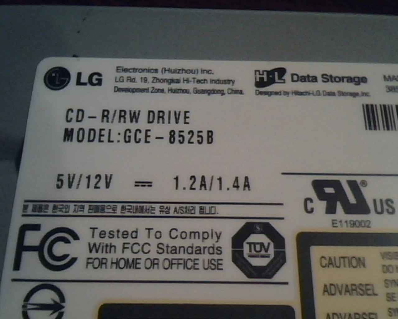 LG CD-R/RW Drive GCE-8525B 1.01 2003 HL CD Drive - image 2