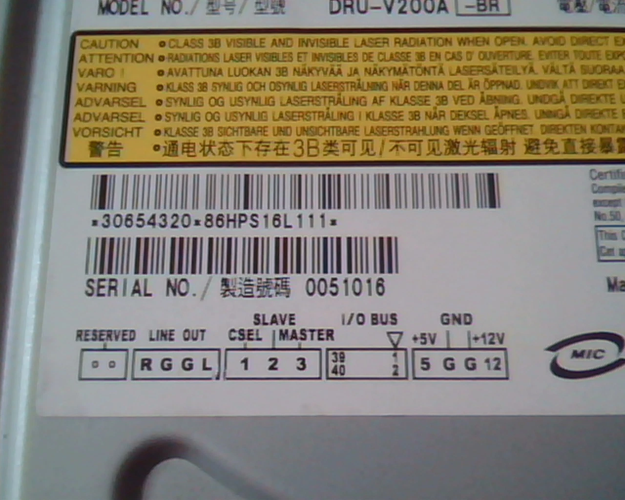 Sony DVD/CD Recordable Rewritable Drive DRU-V200A DVD CD June 2008 - image 3
