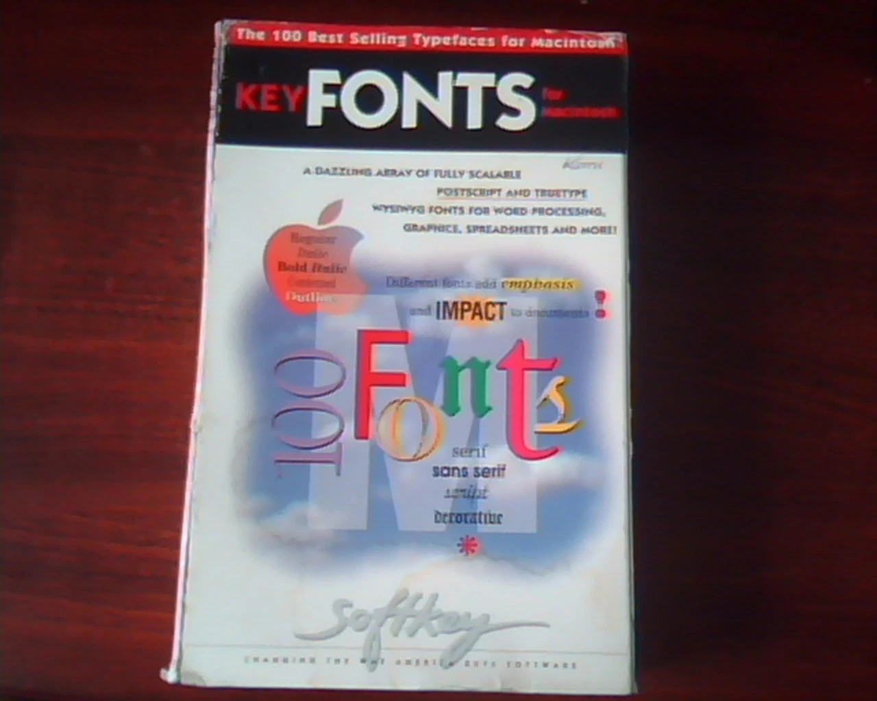 Softkey Key Fonts for Macintosh Apple Floppies Manual TrueType 1-56434-017-1