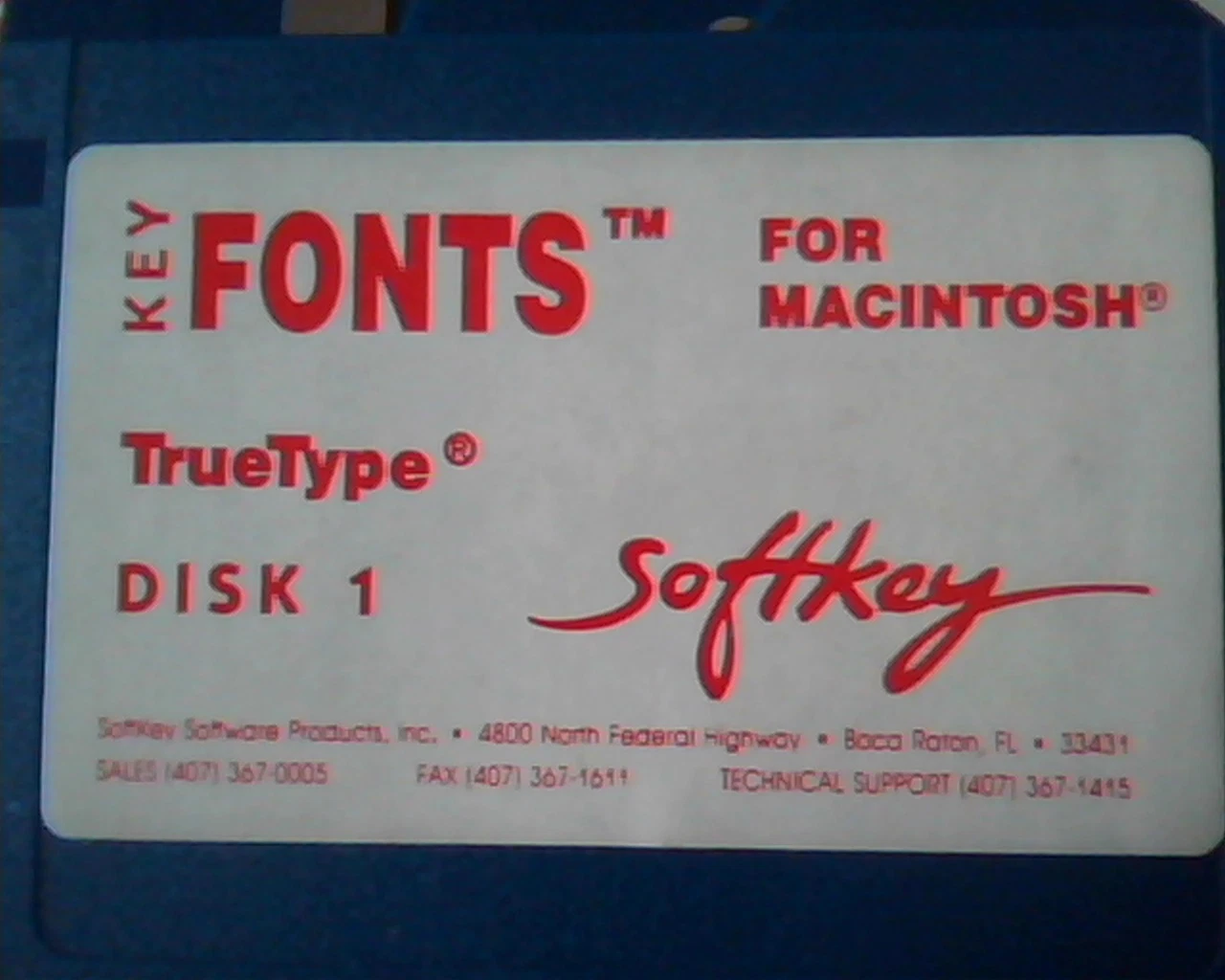 Softkey Key Fonts for Macintosh Apple Floppies Manual TrueType 1-56434-017-1 - image 7