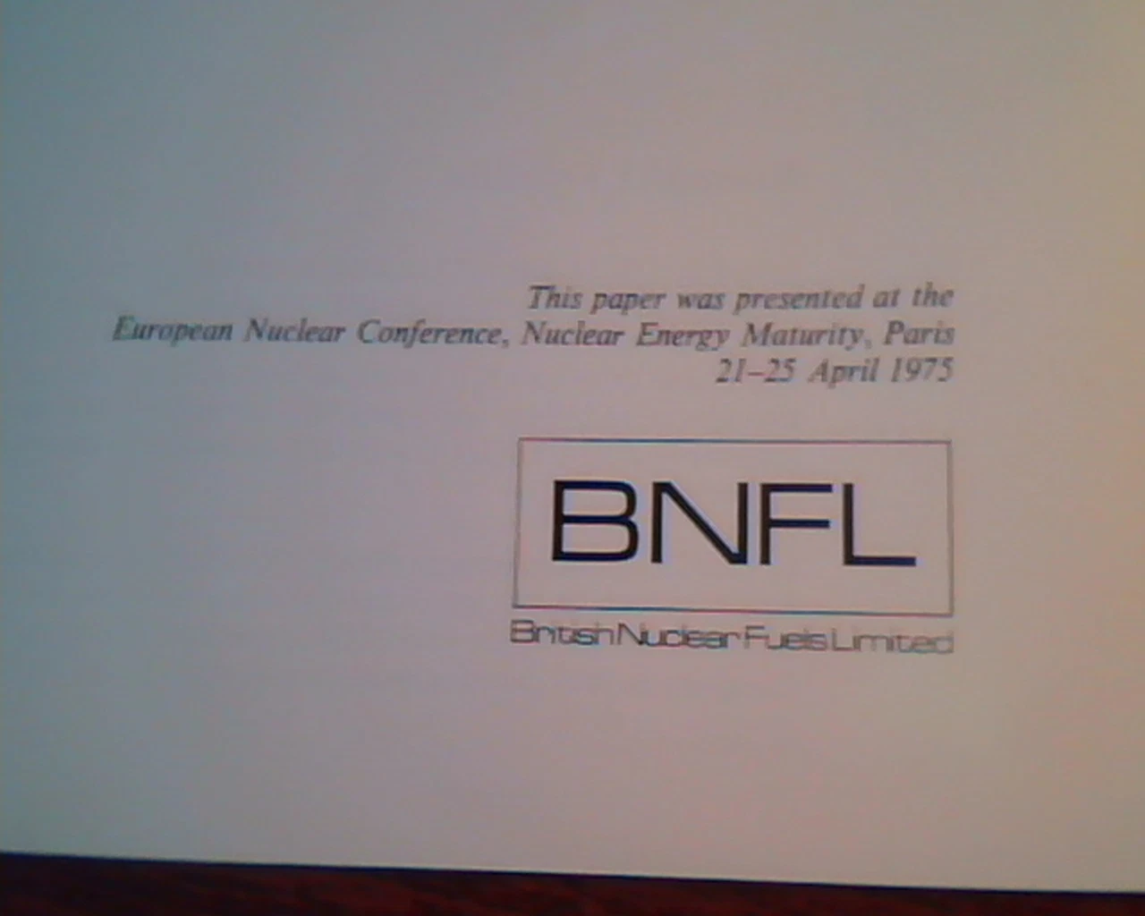 Irradiated Fuel Cycle British Nuclear Fuels Limited BNFL - N.L. Franklin 1975 - image 4