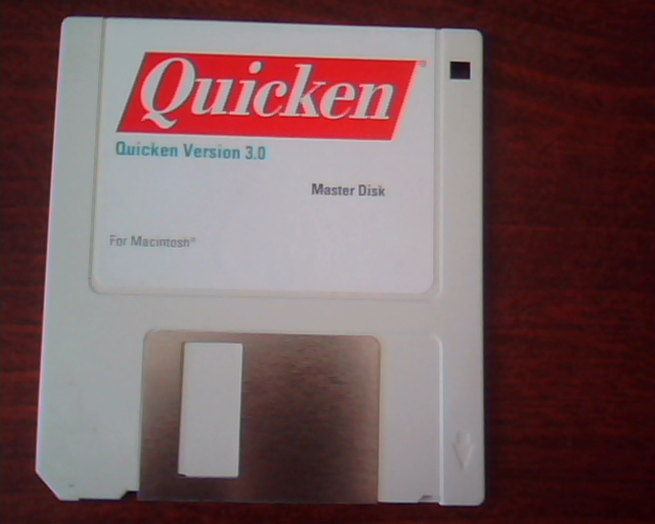 Floppy Disk Quicken Version 3.0 Master Disk Macintosh