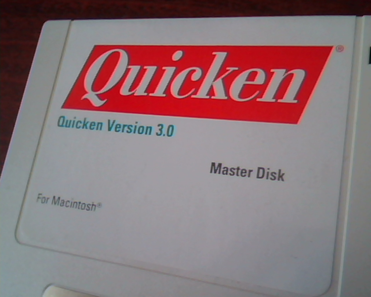 Floppy Disk Quicken Version 3.0 Master Disk Macintosh - image 2