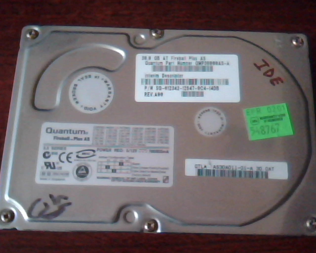 Hard Drive Disk IDE Quantum Fireball Plus AS QMP30000AS-A AS30A011-01-A 30.0AT