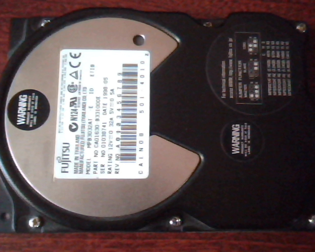 Hard Drive Disk IDE Fujitsu MPB3032AT CA01630-B331000E 1998-05 501-4010 ETIB