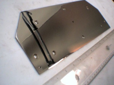 Large Nickel Plated Brass sheet 400g almost 1lb 4"x12" very shiny — image 2